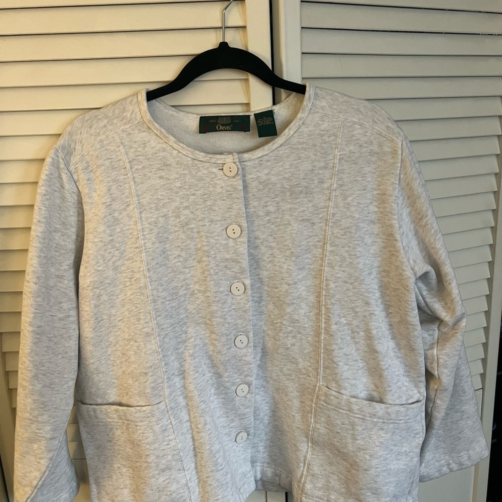 Gray Button-Up Cardigan